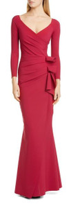 Chiara Boni La Petite Robe Silveria Gown in Garnet, Size 42 Chiara Boni La Petite Robe Silveria Gown in Garnet, Size 42