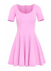Oscar de la Renta Scoop Neck Dress in Begonia, Size 6 Oscar de la Renta Scoop Neck Dress in Begonia, Size 6