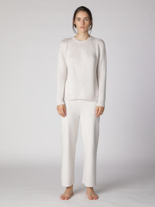 SMINFINITY Classy Crew Top in Sand, Size Medium