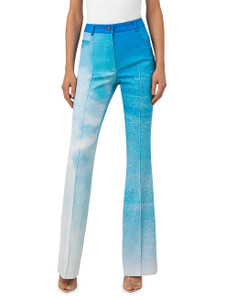 Akris St. Gallen Sky Denim Stretch Pants, Size 10 Akris St. Gallen Sky Denim Stretch Pants, Size 10