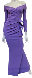 Chiara Boni La Petite Robe Silveria Gown in Violet, Size 42 Chiara Boni La Petite Robe Silveria Gown in Violet, Size 42
