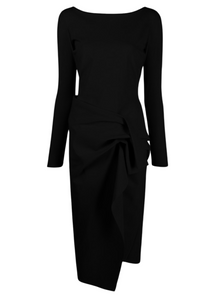 Chiara Boni La Petite Robe Hale Midi Dress in Black, Size 42 Chiara Boni La Petite Robe Hale Midi Dress in Black, Size 42