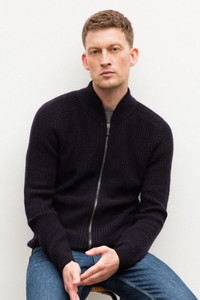 Iris Von Arnim Men's Curt Cashmere Jacket in Navy, Size Large and XX-Large Iris Von Arnim Men's Curt Cashmere Jacket in Navy, Size Large and XX-Large