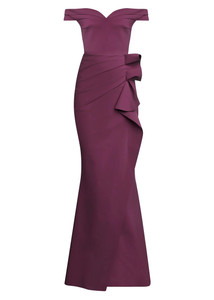Chiara Boni La Petite Robe Radoslava Long Gown in Barolo, Size 44 Chiara Boni La Petite Robe Radoslava Long Gown in Barolo, Size 44
