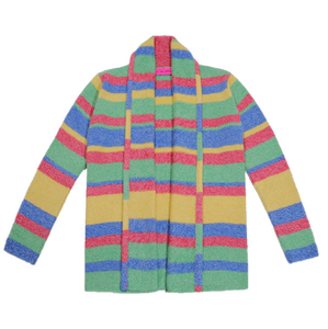 The Elder Statesman Marled Stripe Smoking Jacket, Size Small The Elder Statesman Marled Stripe Smoking Jacket, Size Small