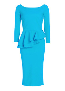 Chiara Boni La Petite Robe Deirdrelene Dress in Turchese, Size 40/42 Chiara Boni La Petite Robe Deirdrelene Dress in Turchese, Size 40/42