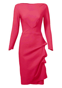 Chiara Boni La Petite Robe Cassandre Dress in Spicy Pink, Size 44 Chiara Boni La Petite Robe Cassandre Dress in Spicy Pink, Size 44