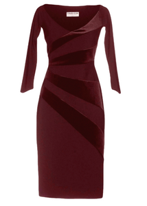 Chiara Boni La Petite Robe Kaliska Dress in Mahogany, Size 44 Chiara Boni La Petite Robe Kaliska Dress in Mahogany, Size 44