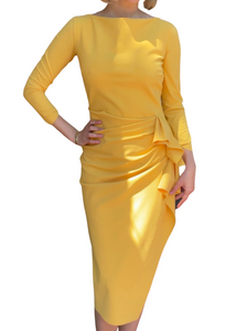 Chiara Boni La Petite Robe Zelma Dress in Marigold, Size 46 Chiara Boni La Petite Robe Zelma Dress in Marigold, Size 46