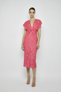 Prabal Gurung Jackie Twist Front Dress in Hot Pink, Size 6 Prabal Gurung Jackie Twist Front Dress in Hot Pink, Size 6