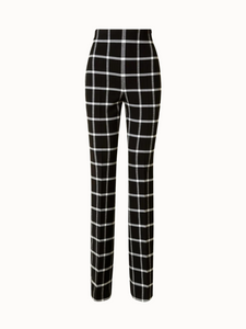 Akris Faralda Check Double Face Wool Pants in Black Ecru Akris Faralda Check Double Face Wool Pants in Black Ecru