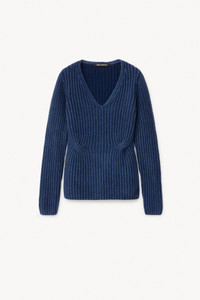 Iris Von Arnim Almandine Cashmere V-Neck Sweater in Sapphire, Size Medium Iris Von Arnim Almandine Cashmere V-Neck Sweater in Sapphire, Size Medium