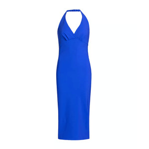 Chiara Boni La Petite Robe Valorie Halter Dress in Blu Klein, Size 44 Chiara Boni La Petite Robe Valorie Halter Dress in Blu Klein, Size 44
