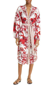 Camilla Blouson Sleeve Midi Dress in Crown of Thorns, Size Small Camilla Blouson Sleeve Midi Dress in Crown of Thorns, Size Small