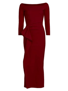 Chiara Boni La Petite Robe Tushana Midi Dress in Garnet, Size 46 Chiara Boni La Petite Robe Tushana Midi Dress in Garnet, Size 46