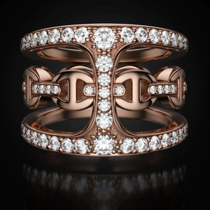 Hoorsenbuhs 18K Rose Gold Dame Phantom Clique Diamond Ring, Size 8.5 Hoorsenbuhs 18K Rose Gold Dame Phantom Clique Diamond Ring, Size 8.5