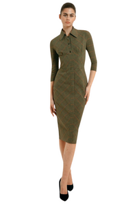 *VIRTUAL TRUNK SHOW* Chiara Boni La Petite Robe Dhaka Print Plaid Dress in Islay