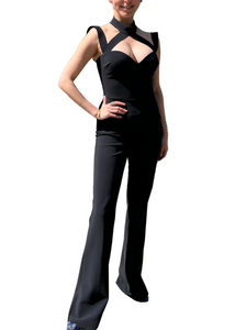 Chiara Boni La Petite Robe Shamsy ZP Jumpsuit in Black, Sizes 40/42/44 Chiara Boni La Petite Robe Shamsy ZP Jumpsuit in Black, Sizes 40/42/44