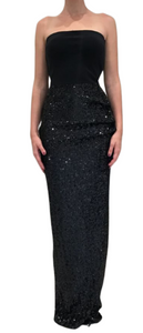 *VIRTUAL TRUNK SHOW* Chiara Boni La Petite Robe Baloc Paillettes Long Gown *VIRTUAL TRUNK SHOW* Chiara Boni La Petite Robe Baloc Paillettes Long Gown