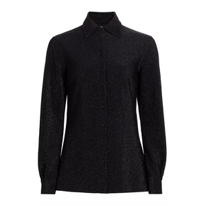 Chiara Boni La Petite Robe Detta Starry Shirt in Black, Size 42 Chiara Boni La Petite Robe Detta Starry Shirt in Black, Size 42