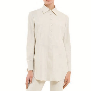 Chiara Boni La Petite Robe Elgah Top in Winter White, Size 50 Chiara Boni La Petite Robe Elgah Top in Winter White, Size 50