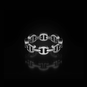 Hoorsenbuhs Sterling Silver Dame Tri-Link Ring, Size 8 Hoorsenbuhs Sterling Silver Dame Tri-Link Ring, Size 8