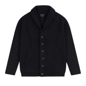 Begg x Co Yacht Cashmere Knitted Cardigan in Black, Size Small Begg x Co Yacht Cashmere Knitted Cardigan in Black, Size Small