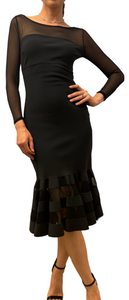 Chiara Boni La Petite Robe Leonina Illusion Dress in Black, Size 42 Chiara Boni La Petite Robe Leonina Illusion Dress in Black, Size 42
