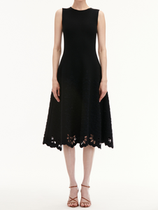 【Oscar de la Renta】クロシェット コットン レース ドレス Oscar de la Renta】クロシェット コットン レース ドレス