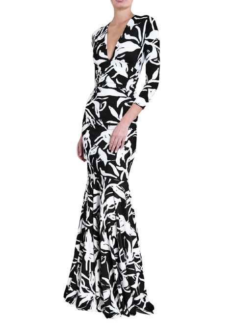 *VIRTUAL TRUNK SHOW* Chiara Boni La Petite Robe Riensen Print Long Gown