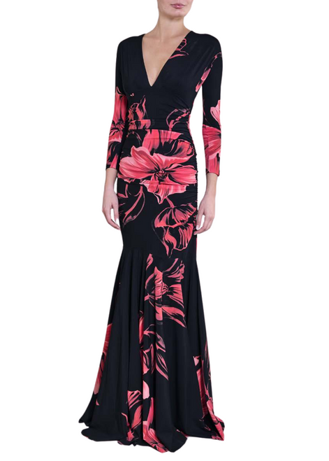 *VIRTUAL TRUNK SHOW* Chiara Boni La Petite Robe Riensen Print Long PZ Gown