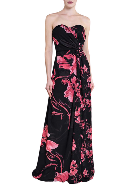  *VIRTUAL TRUNK SHOW* Chiara Boni La Petite Robe Saml GG Print Long ZP Gown