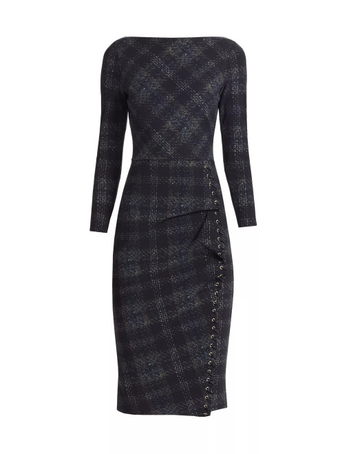 *SPECIAL ORDER* Chiara Boni La Petite Robe Adlia BR Print Plaid Dress in Winter Boucle