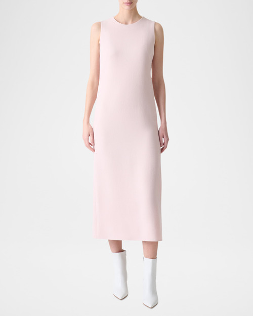 Akris Midi Sheath Dress in Powder Pink, Size 10