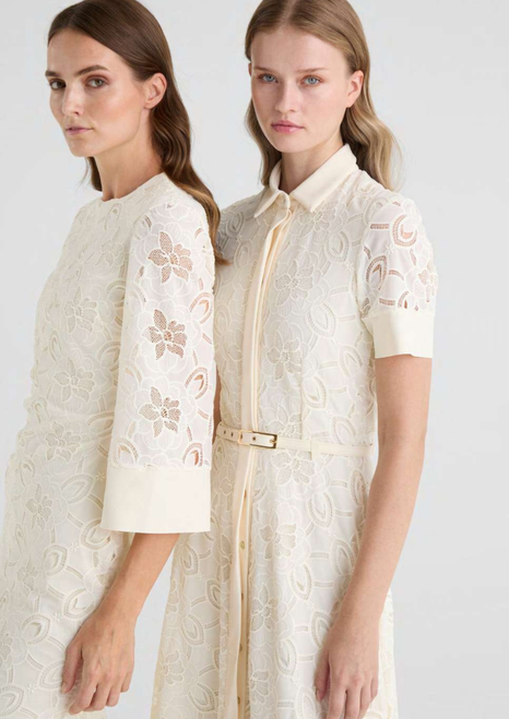 *VIRTUAL TRUNK SHOW* Chiara Boni La Petite Robe Faxai Eyelace Midi ZP Dress (Left)
