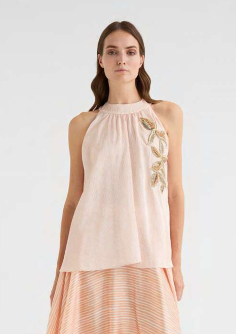 *VIRTUAL TRUNK SHOW* Chiara Boni La Petite Robe Opina Print L Sat ZP Top