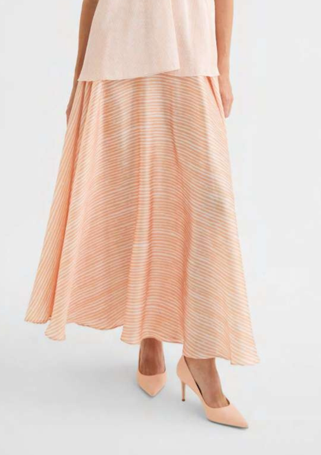 *VIRTUAL TRUNK SHOW* Chiara Boni La Petite Robe Osata Print L Sat Midi ZP Skirt