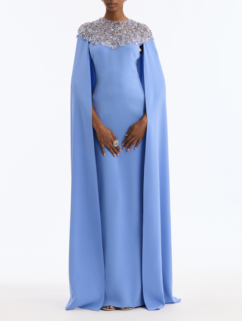 *VIRTUAL TRUNK SHOW* Oscar de la Renta Open Sleeve Glass And Sequin Scallop Caftan
