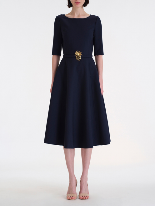 *VIRTUAL TRUNK SHOW* Oscar de la Renta Midi Sleeve Wool Day Dress