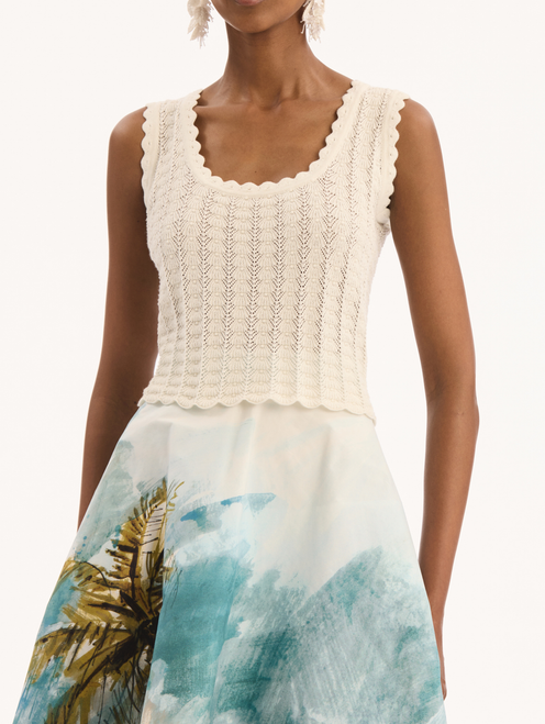 *VIRTUAL TRUNK SHOW* Oscar de la Renta Pointelle Tank Twin Set