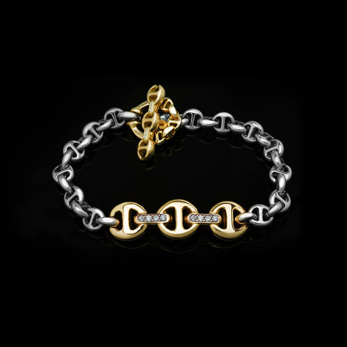 *RESERVE TODAY* Hoorsenbuhs Sterling Silver/18K Gold ID Bracelet