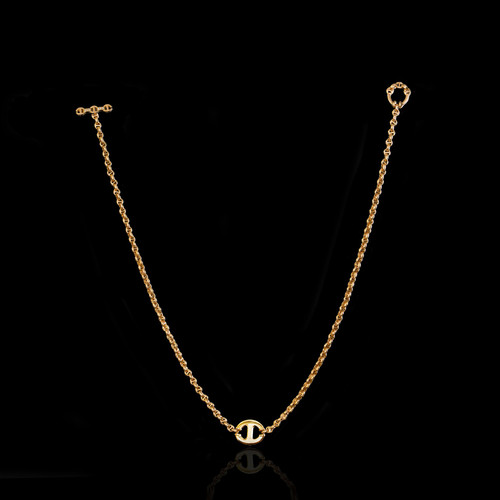 *RESERVE TODAY* Hoorsenbuhs 18K Gold 14mm Single Station Necklace, 16"