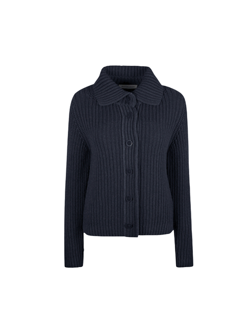 Iris Von Arnim Artemisia Cashmere Cardigan in Navy, Size X-Small