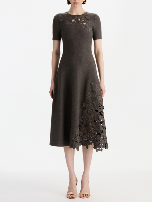 *VIRTUAL TRUNK SHOW* Oscar de la Renta Lace Hem Knit Dress