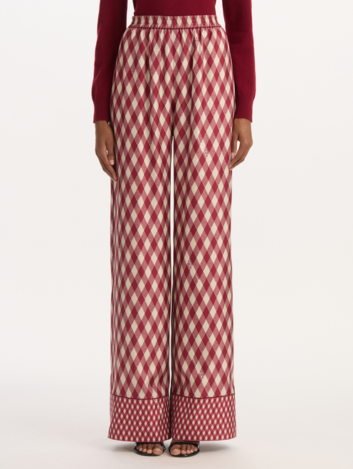 *VIRTUAL TRUNK SHOW* Oscar de la Renta Argyle Silk Twill Pant