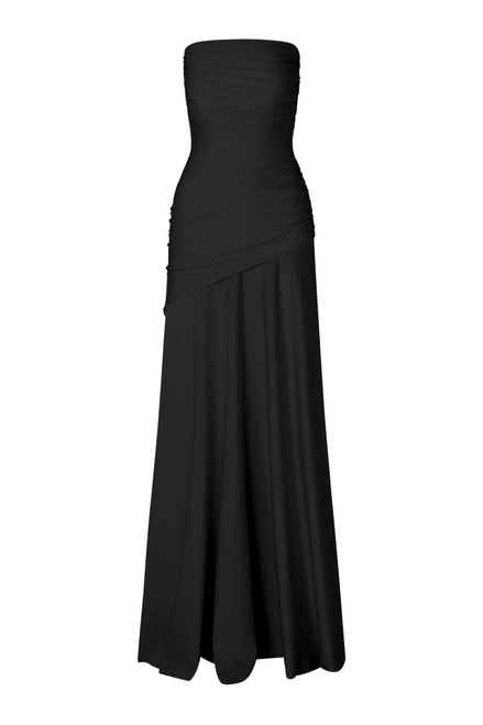 Chiara Boni La Petite Robe Dilara JJ Long Gown in Black, Size 40