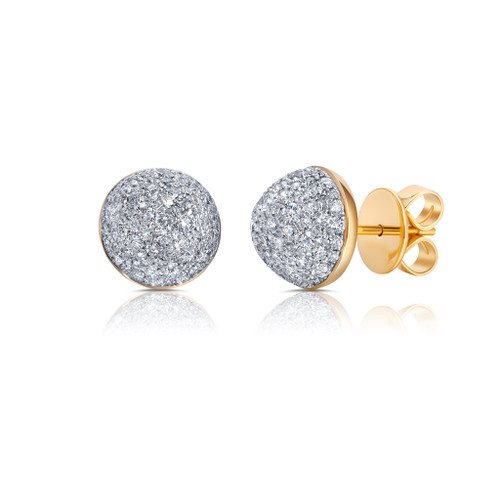 Graziela Gems 18K Yellow Gold Large Diamond Bahia Stud Earrings