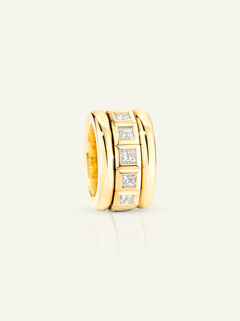 Tamara Comolli 18K Yellow Gold Curriculum Vitae Ring, Size 59