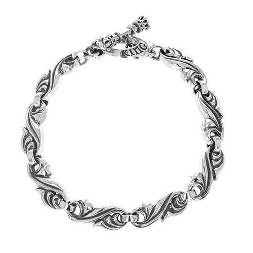 King Baby Studio Classic Scroll Link Bracelet, Size Medium