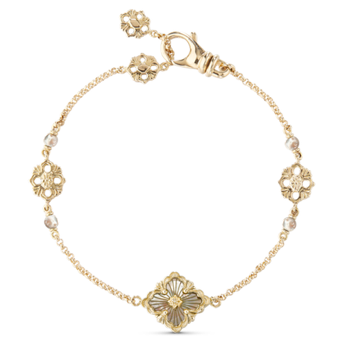 Buccellati Opera Tulle 18K Yellow Gold Mother of Pearl Bracelet, Size 16